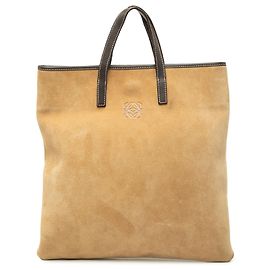 Tote Anagram LOEWE in camoscio beige