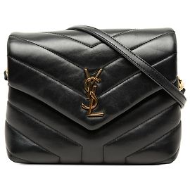 Saint Laurent Black Toy Matelasse Calfskin Monogram LouLou Crossbody