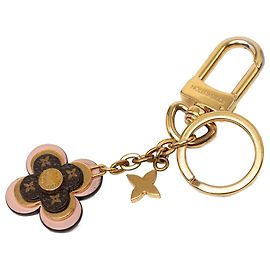 Louis Vuitton Gold Gold Plated Monogram Blooming Flowers Bag Charm and Key Holder