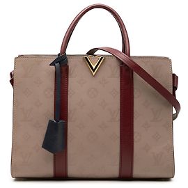 Louis Vuitton Brown Monogram Cuir Plume Very Tote MM