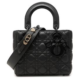 Dior Black Small Ultra Matte Calfskin Cannage My ABCDior Lady Dior