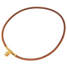 Gargantilla Kite de cuero marrón Hermès