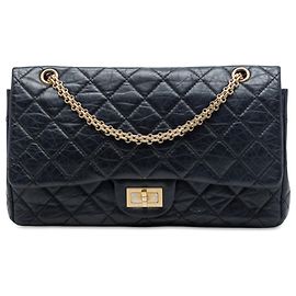 Chanel Black Quilted Aged Calfskin Reissue 2.55 Double Flap 227
