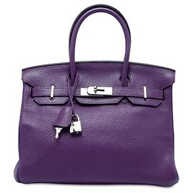 Hermès Purple Clemence Birkin Retourne 30