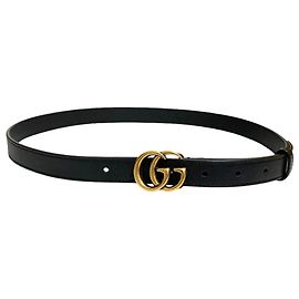 Cinturón estrecho de piel Gucci GG Marmont