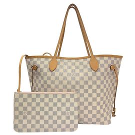 Louis Vuitton Damier Azur Neverfull MM Schultertasche