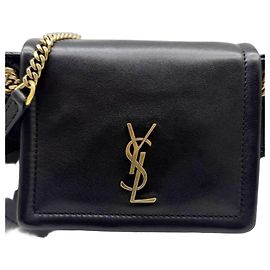 Borsa a tracolla Saint Laurent Nolita Mini in pelle di agnello nera