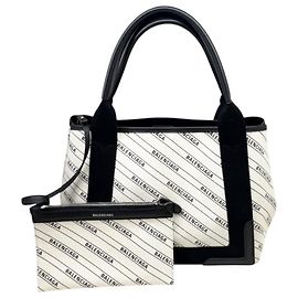 Bolso de mano Balenciaga Cabas S de lona Navy