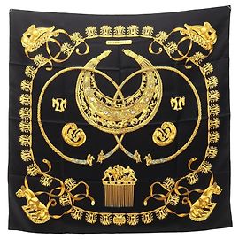 Hermès Lenço Hermes Carre 90 Les Cavaliers D'Or