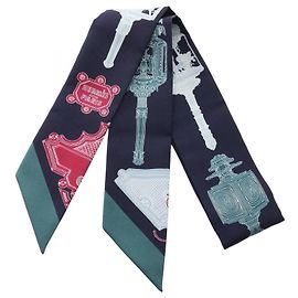Hermès Twilly Merveilleuses Lanternes Ribbon Scarf