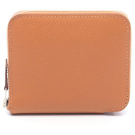 Hermès Carteira redonda de seda Hermes Azap Compact