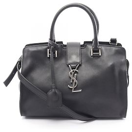 Borsa a mano 2-Way in pelle nera Yves Saint Laurent