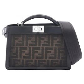 Sac à main 2-Way Fendi Peekaboo ISeeU X-Cross Zucca