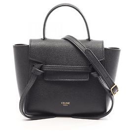 Bolsa de cintura Céline PICO BELT BAG em couro preto