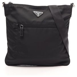 Borsa a tracolla Prada Triangle Plate