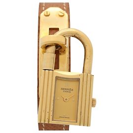 Orologio Hermès Kelly Placcato Oro Pelle