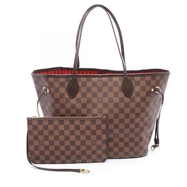 Bolso Tote Louis Vuitton Neverfull MM Damier Ebene Cerise