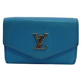 Louis Vuitton M81157 Portefeuille Lock Mini Taurillon Tri-fold Wallet