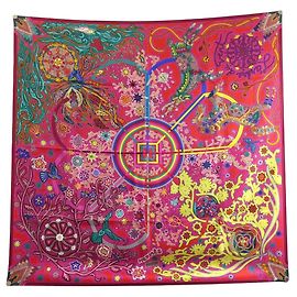 Hermès NUOVO RARO FOULARD HERMES L'ARBRE DU VENT LUGO CARRE 90 IN SETA SCATOLA SCARF