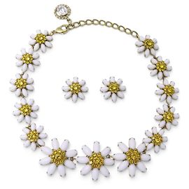 NUOVO SET COLLANA + ORECCHINI DOLCE & GABBANA DAISY FLEURS