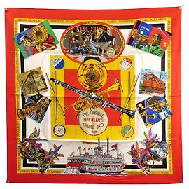 Hermès NEU HERMES THE ORIGINAL NEW ORLEANS CREOLE JAZZ 1923 CARRE SCARF
