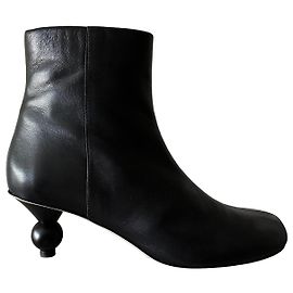 Weekend Max Mara Botines de piel negros