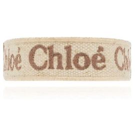 Chloé Brazalete Bordado Signature Logo Beige Brown