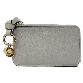 Chloé Alphabet Coin Kartenetui aus Kaschmir in Grau