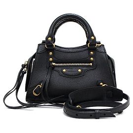 Balenciaga Borsa a mano e a tracolla da donna Neo Classic Mini City Nera