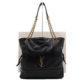Saint Laurent Borsa tote e a tracolla Jamie Small da donna in pelle di agnello nera