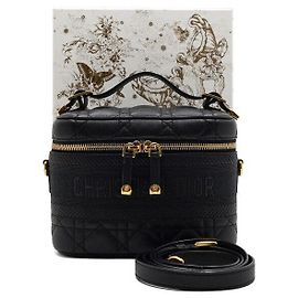 Dior Borsa Tote e Borsa a Tracolla Vanity Piccola da Viaggio Nera