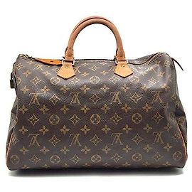 Louis Vuitton Monogram Speedy 35 Brown Tote Bag