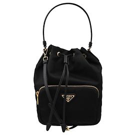 Prada Bolso bucket Duet Nylon Black