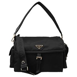 Prada Borsa a tracolla grande in Re-nylon Nero