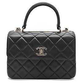 Borsa a mano Chanel Trendy CC Small in pelle nera
