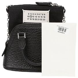 Maison Martin Margiela Borsa a tracolla Classic Baby in pelle grana Noir