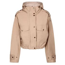 Moncler Carex Hooded Cotton Blend Poplin Jacket