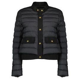 Moncler Veste courte en duvet Juju avec bordure en coton et lin