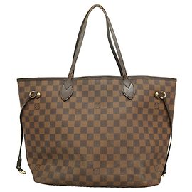 Bolso Tote Louis Vuitton Damier Neverfull MM N51105 Ebene