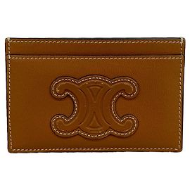 Céline Tarjetero Celine de piel marrón