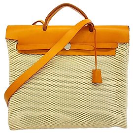 Hermès Borsa Hermes Herbag MM Toile GM Natural
