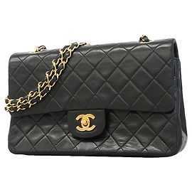 Chanel Matelassé Black Lambskin Shoulder Bag