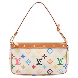 Louis Vuitton Pochette Accessoires Monogram Multicolor Blanc Handbag