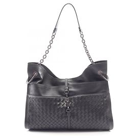 Borsa a tracolla Bottega Veneta Intrecciato Black