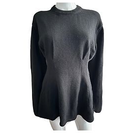 Comme Des Garcons Jersey negro de mezcla de acrílico y lana