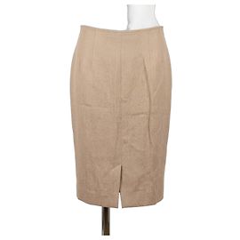 Rena Lange Vestido tubo beige en mezcla de lana