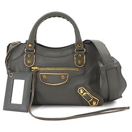 Balenciaga Classic Metallic Edge Mini City Handtasche