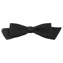 Spilla Chanel in nastro di raso nero