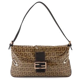 Borsa a spalla Fendi Zucchino in vernice