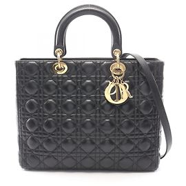 Christian Dior Dior Lady Large Cannage 2-Way Handbag